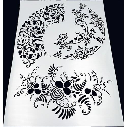 Clover lace plastic mold shield DIY cake scrapbook stencils hollow Embellishments printing lace ruler Valentines Day