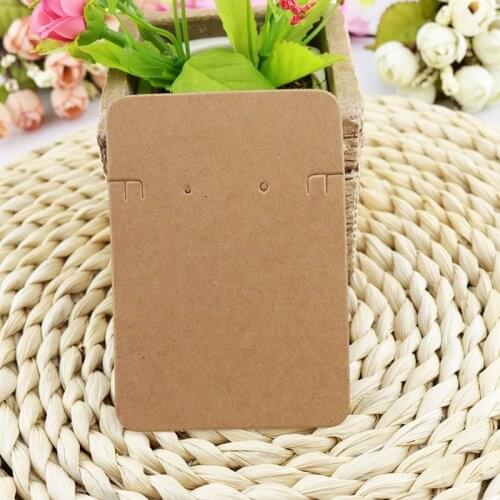Hot Plain Kraft Paper Cardboard Jewelry Sets Necklace Earring Packaging Display DIY Accessories Card Customized Logo Printing