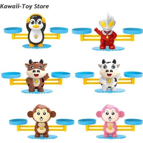 Math Toy Digital Monkey Balance Scale Educational Math Penguin Balancing Scale Number Board Game Kids Learning Toys