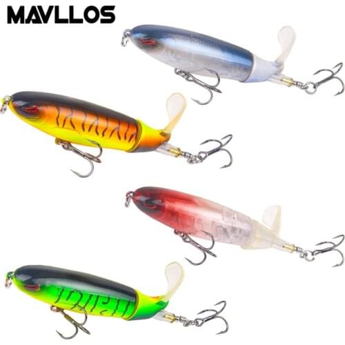 Mavllos Whopper Plopper Fishing Lure 13.2g 10cm Top Water Floating lure Hard Spinner Bait Spin Popper Bass Fishing Bait Wobbler