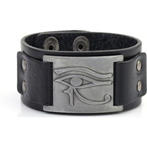 Fashion Women Men Leather Bracelet Eye of Horus Pattern Personality Jewelry Design Gift Choose Provide Dropshipping