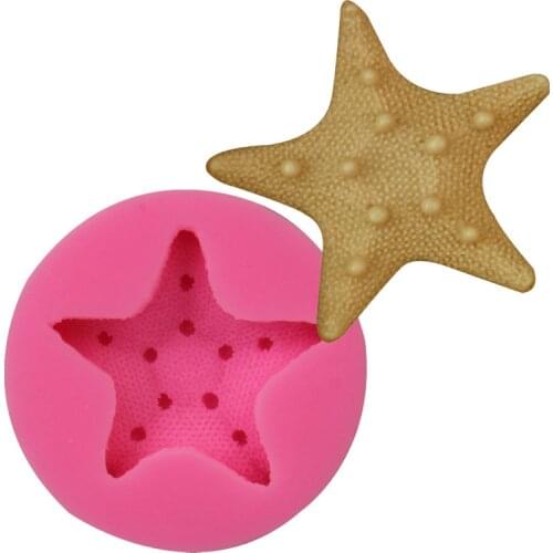 Ocean-themed starfish diy chocolate mold turned sugar silicone drip baking cake mold hand soap mold DIY drop gypsum decoration