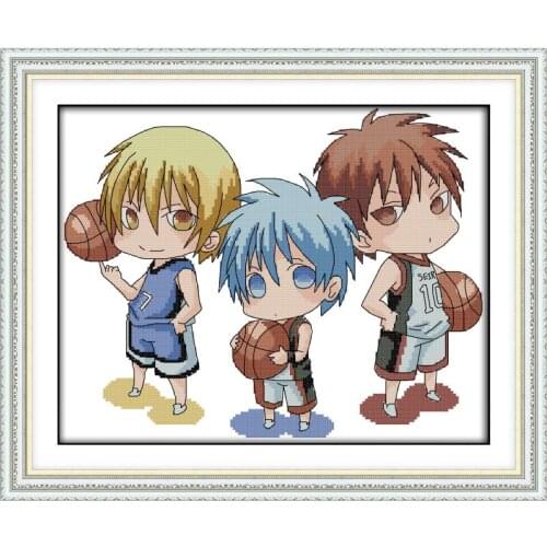 Joy Sunday Basketball Boys Cross Stitch Set For Kids Adults DIY Handmade 11&14CT Embroidery Needlework Room Decor Promotion