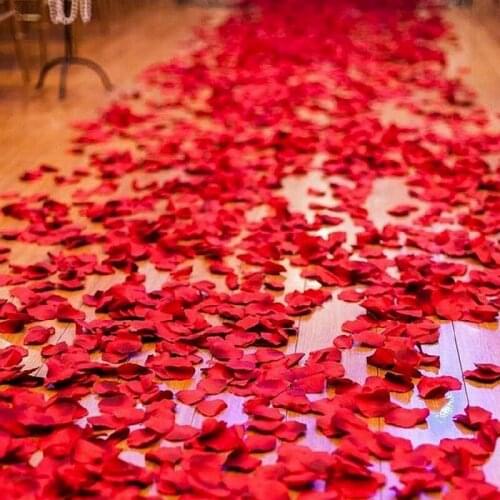 1200pcs/lot Non-woven Artificial Rose Petals Wedding Hand Throwing Petals Wedding Scene, Wedding Room Layout Decoration