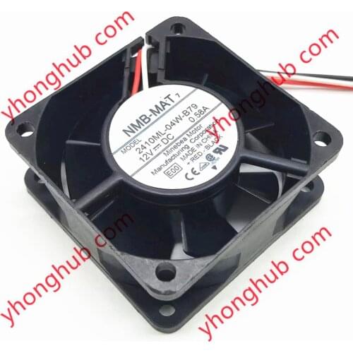 NMB-MAT 2410ML-04W-B79 E00 DC 12V 0.58A 60x60x25mm Server Cooling Fan