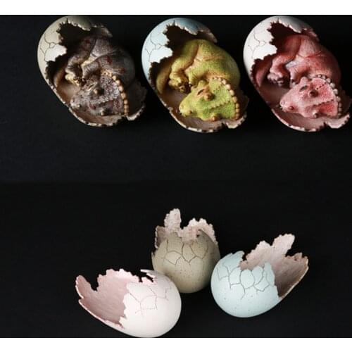 2017 New EDAGE Simulated Dinosaur Animal Model 1:35 Resin Born Triceratops Cub Childrens Toys