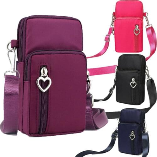 New Fashion Brand Female Women Mini Nylon Wallet Purse Coin Cell Phone Crossbody Shoulder Bag Gift