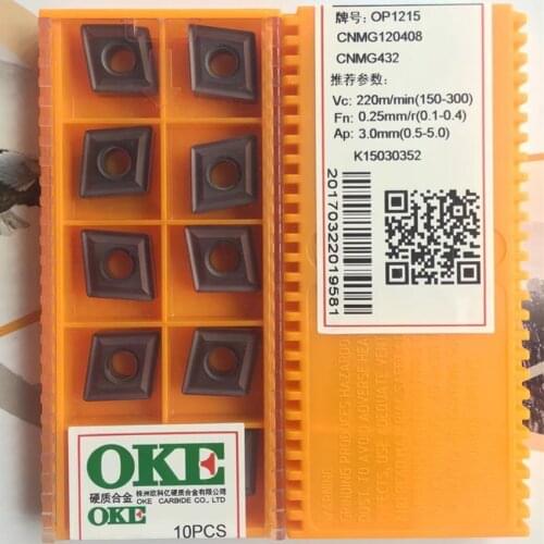OKE CNMG120404 OC2025/CNMG120408 OC2025/CNMG120412 OC2025/CNMG120404 OP1215/CNMG120408 OP1215 CNC carbide inserts 10PCS/BOX