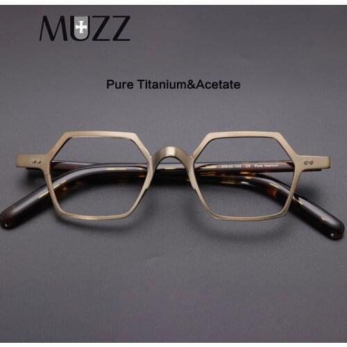 Men Titanium Glasses Frame Square Japan Luxury Myopia Optical Prescription Acetate Eyeglasses Retro Small High Quality Eyewear