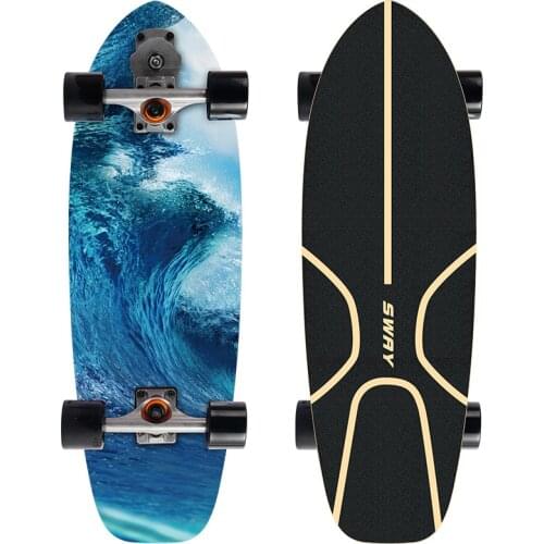 2021 75cm Professional S7 Carver Surf Land Skateboard Highly Smooth Maple Professional Land Surfboard Big Fish Board