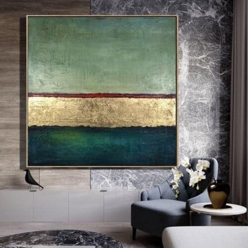 Modern Abstract Painting On Canvas Gold Abstract Painting GoldLeaf Simple Abstract Art Minimal Abstract Art Huge Wall Art