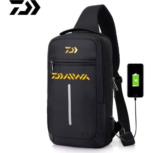 Daiwa Men Women Single Shoulder Fishing Bags Waterproof Leisure Multi Function Backpacks Fishing Gear Kit New Outdoor Hiking Bag