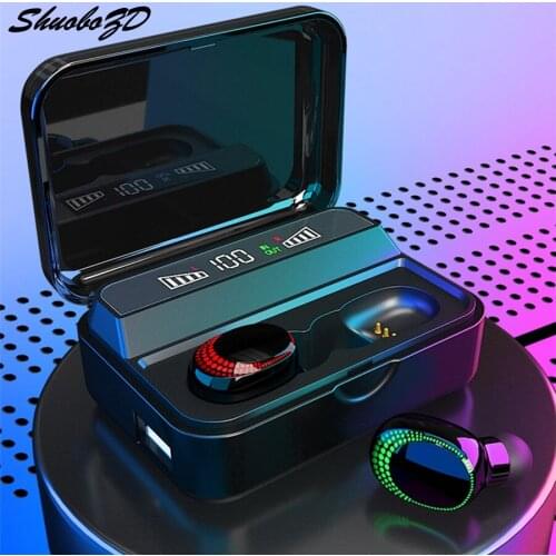 TWS Bluetooth Earphone With Microphone LED Display Wireless Bluetooth Earphones Earphones Waterproof Noise Cancelling Headsets