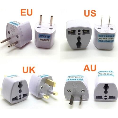 4 Type Universal US UK AU To EU Plug USA To Euro Europe Travel Wall AC Power Charger Outlet Adapter Converter Socket