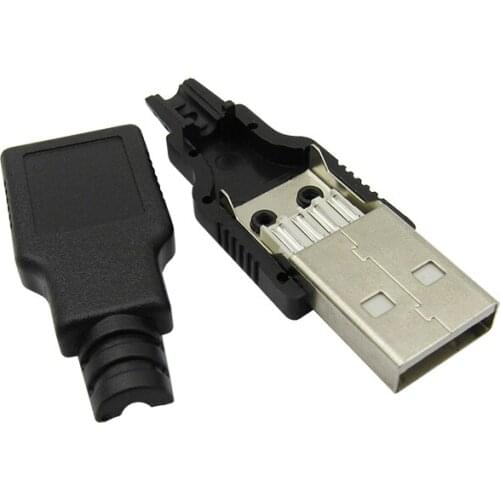USB male with plastic shell USB Male 4Pin A Type Plug Connector with Plastic Cover