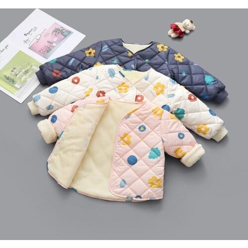 Winter Clothes New Baby Cotton-padded Clothes Plus Velvet Boys and Girls Clothes Newborn Warm Jacket Toddler Girl Winter Coat