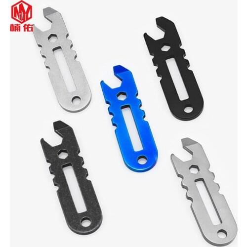 1PC Outdoor Multifunction EDC Tool Multitool Stainless Steel Opener Crowbar Wrench Combination Tool Portable Keychain Tool