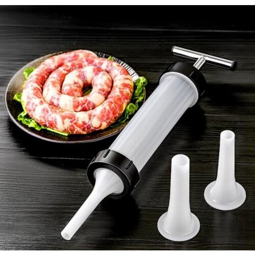 1 PC Manual Sausage Stuffer Food Grade Sausage Maker Meat Fillers Machine Nozzle Sausage Filling Machine Homemade Sausage Tools