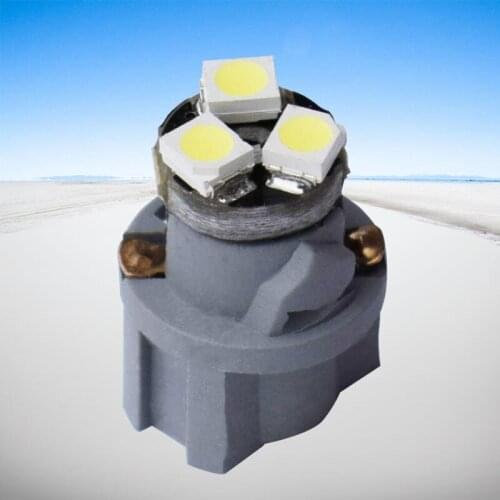 10pcs T6.5 12mm Max Diameter 3 SMD 3020 Led Car Dashboard Warning Indicator light Instrument Cluster Lights Bulb white 12V 10X