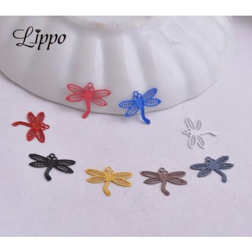 100pcs AC1871 10mm*12mm Pretty Dragonfly Charms Little Animals Pendants