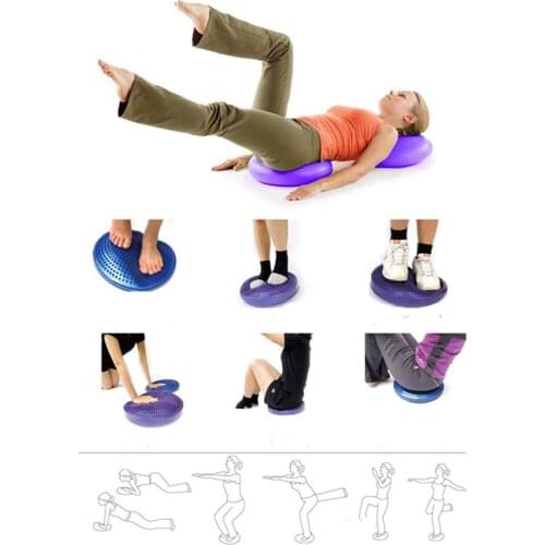 33cm Durable Inflatable Yoga Portable Massage Ball Pad Sports Gym Fitness Cushion Wobble Stability Balance Yoga Pad Free Pump