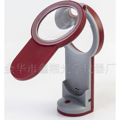 3X 4.5X 6X USB Foldable Hand held Desk Lamp Magnifier Led Illuminated Reading Magnifying Glass Cellphone Repair with Bracket