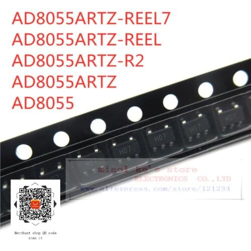 [5pcs]100% New original: AD8055ARTZ-REEL7 AD8055ARTZ-REEL AD8055ARTZ-R2 AD8055ARTZ AD8055 H07 - IC OPAMP VFB 1 CIRCUIT SOT23-5
