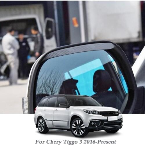 Car Rearview Mirror Rain Eyebrow Auto Shield Snow Guard Sun Side Visor Shade Protector For Chery Tiggo 3 2016-Present Accessory