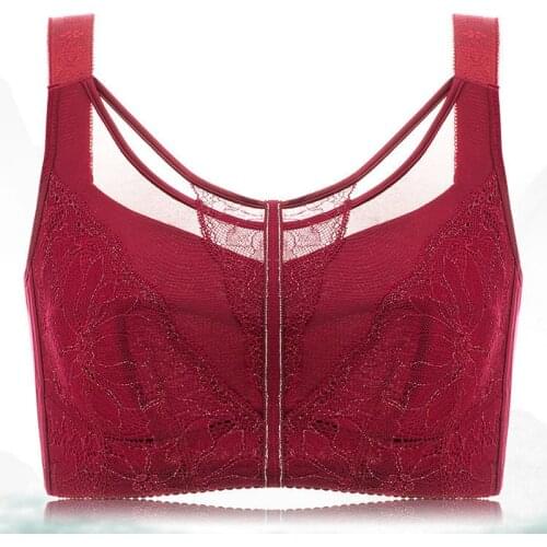 Womens Sheer Lace Wire Free Full Cup Underwire Bra Full Figure Plus Size Bra 34 36 38 40 42 44 46 B C D E F G H I J