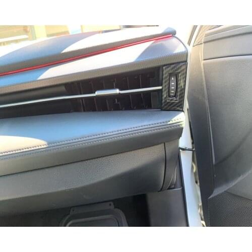 For Toyota Avalon 2019 2020 Carbon Fiber side trim air conditioning outlet covers interior decoration ring sticker car-styling