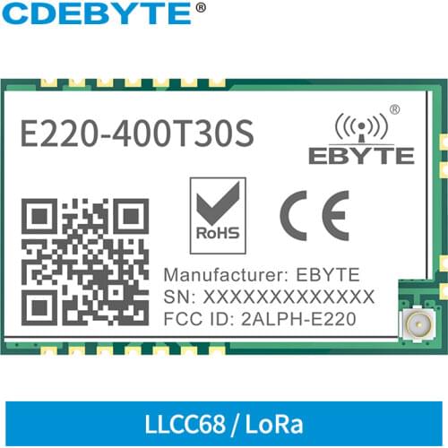 E220-400T30S LoRa Wireless Module FSK RSSI ISM 433MHz 470MHz 30dBm LoRa Spread Spectrum SMD UART Interface IPEX Antenna