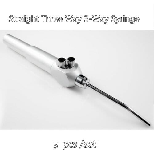 Good Quality 5 PCS 2016 new Dental Straight Three Way 3-Way Syringe dental Air Water Spray Triple Syringe 3 in one