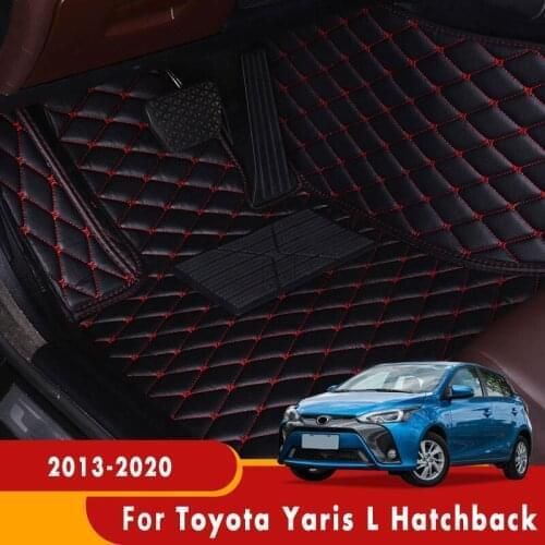 For Toyota Yaris L Hatchback 2013 2014 2015 2016 2017 2018 2019 2020 Car Floor Mats Custom Decorative Carpets Accessories