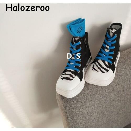 2021 Spring Kids Casual Sneakers Baby Boys High Top Canvas Shoes Children Brand Sport Sneakers Girls Chunky Sneakers Trainers