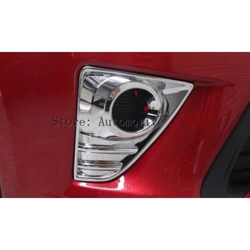 ABS chrome front fog lamp cover head fog light cover fit for Toyota Yaris L 2013-2014 2pcs per set