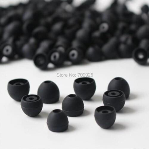 Linhuipad 3mm black replacement tips silicone earbud cover tips 3 size for you chose 1000pcs/lot