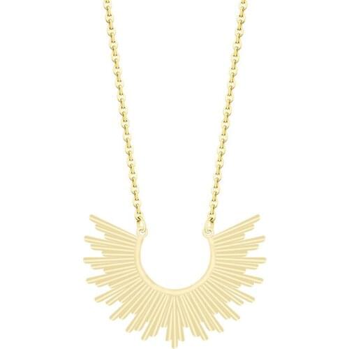 New Arrival Unique Design Girl Jewelry Fashion Gilt Good Quality Stainless Steel Only Sun Necklaces & Pendants For Women Jewelry