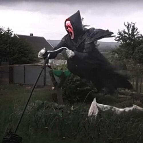 New Creative Garden Ghostface Scarecrow Yard Hanging Scary Scream Halloween Repeller Bird Insect Repellent