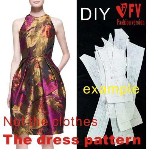 Dresses Sewing Pattern Template Cutting drawing Clothing DIY ((Not selling clothes)) BLQ- 142