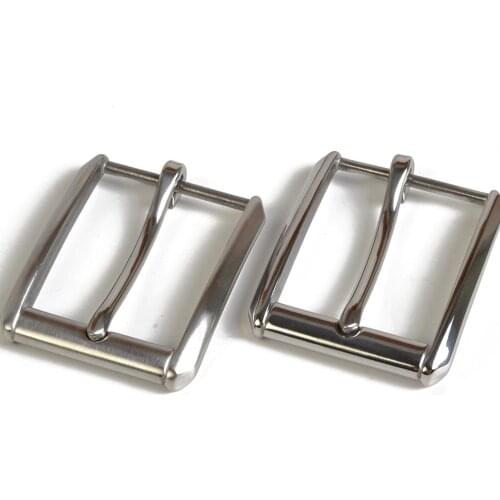DIY leather craft solid stainless steel belt pin buckle mirror/brushed finish 40mm inner width 2pcs/lot