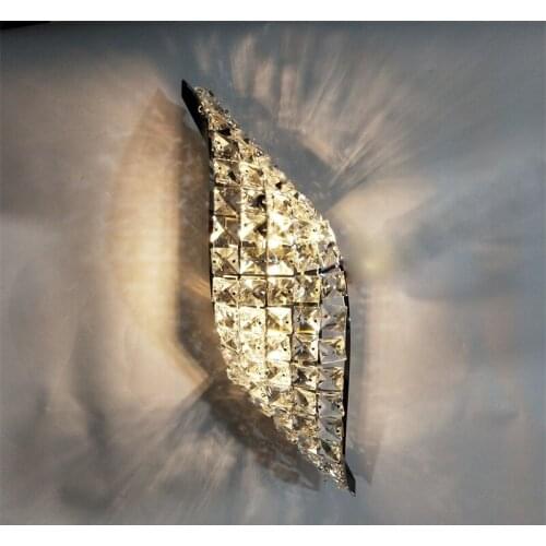 Luxury K9 Crystal Wall Lamp European Fashion Aisle Light kids Room Restaurant Bedroom Light Club Angel wings Creative wall light