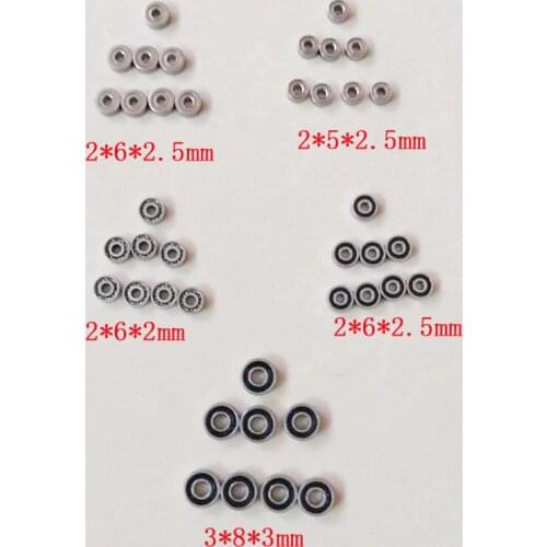 8Pcs 520/620/830 Ball Bearing for Tamiya Mini 4WD Car Models Chassis/Guide Roller 2*5*2.5mm/2*6*2mm/2*6*2.5mm/3*8*3mm