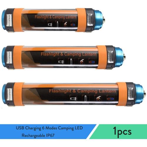 USB Charging 6 Modes Camping LED Lantern Rechargeable IP67 Waterproof Portable LED Lantern Hiking Magnetic Flashlight Torch Lamp