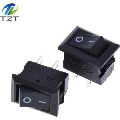 TZT 10pcs/lot 10*15mm SPST 2PIN ON/OFF G130 Boat Rocker Switch 3A/250V Car Dash Dashboard Truck RV ATV Home