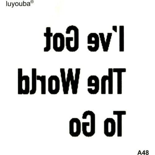 I've Got The World To Go Waterproof Temporay Tattoos Stickers Tatoo Sleeve Fake tattoo Sleeves Tattoo sticker Body Art