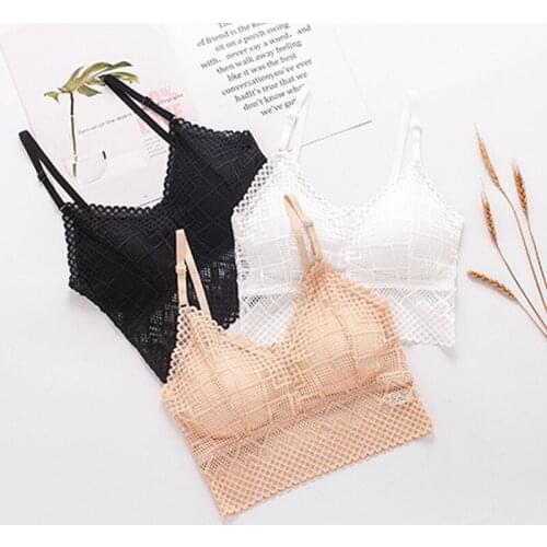 Birdsky, 1PC Women silk lace tube top bra brassiere breast padded V neck sexy mesh top wire rimless, mulberry pure silk. OR-86