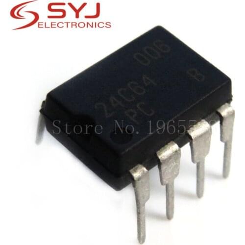 10pcs/lot New AT24C64N AT24C64AN 24C64 24C64AN AT24C64 DIP-8 EEPROM memory IC In Stock