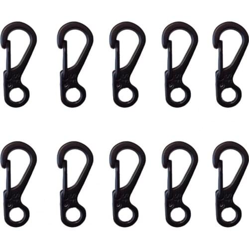 10Pcs Mini Carabiner Clips Tiny Alloy Spring Snap Hook Keychain Clasps Small Hanging Buckle for Backpack Camping Bottle