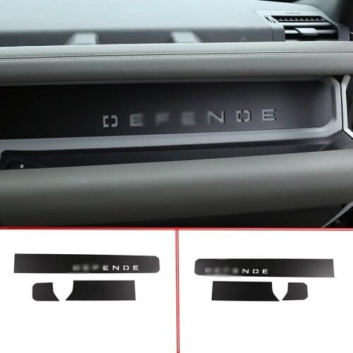 For Land Rover Defender 110 20-21 Dashboard Panel Trim Central Control Instrument Aluminum alloy matte black 3 Pcs
