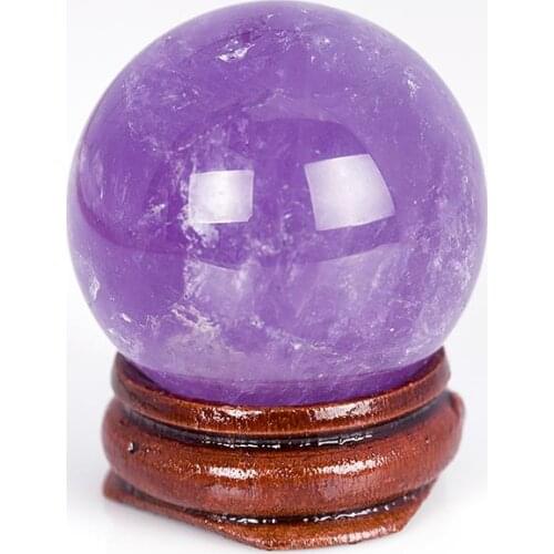 32-35mm Black obsidian Fluorite Sphere Tiger eye wood stand Bell Chakra Healing Crystal Reiki Natural Stone Carved Crafts